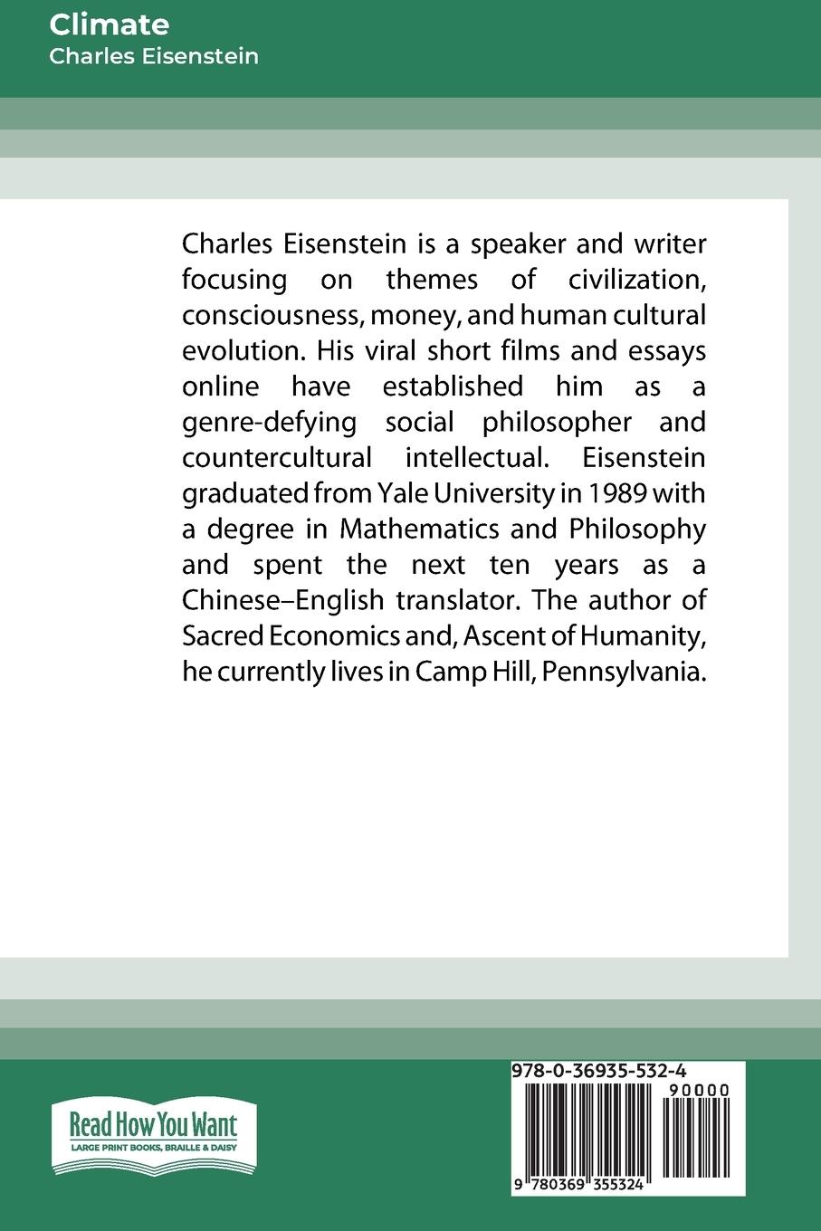 Rückseitencover Climate -- A New Story (16pt Large Print Edition)