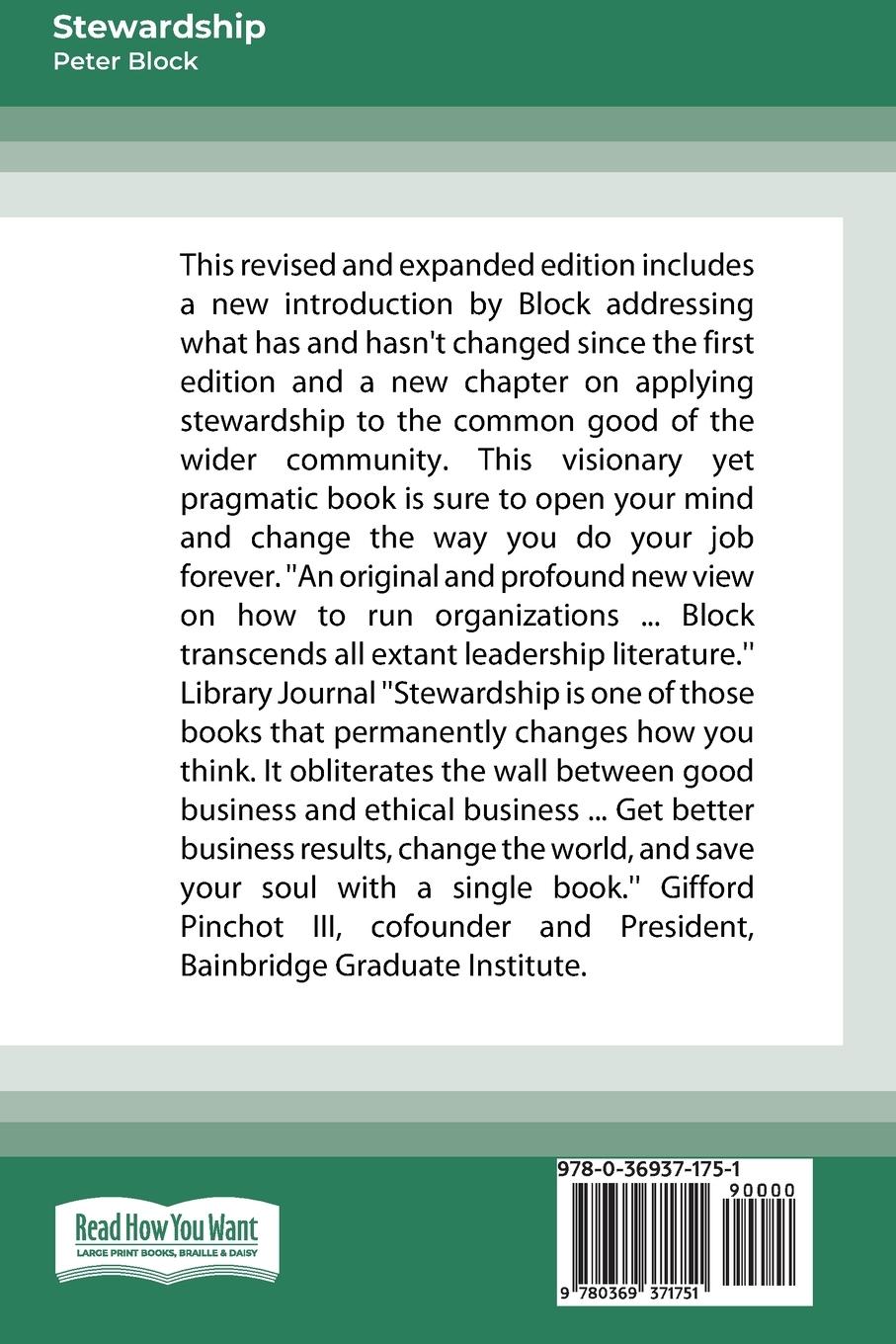 Rückseitencover Stewardship