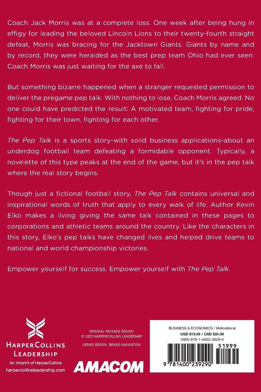 Rückseitencover The Pep Talk