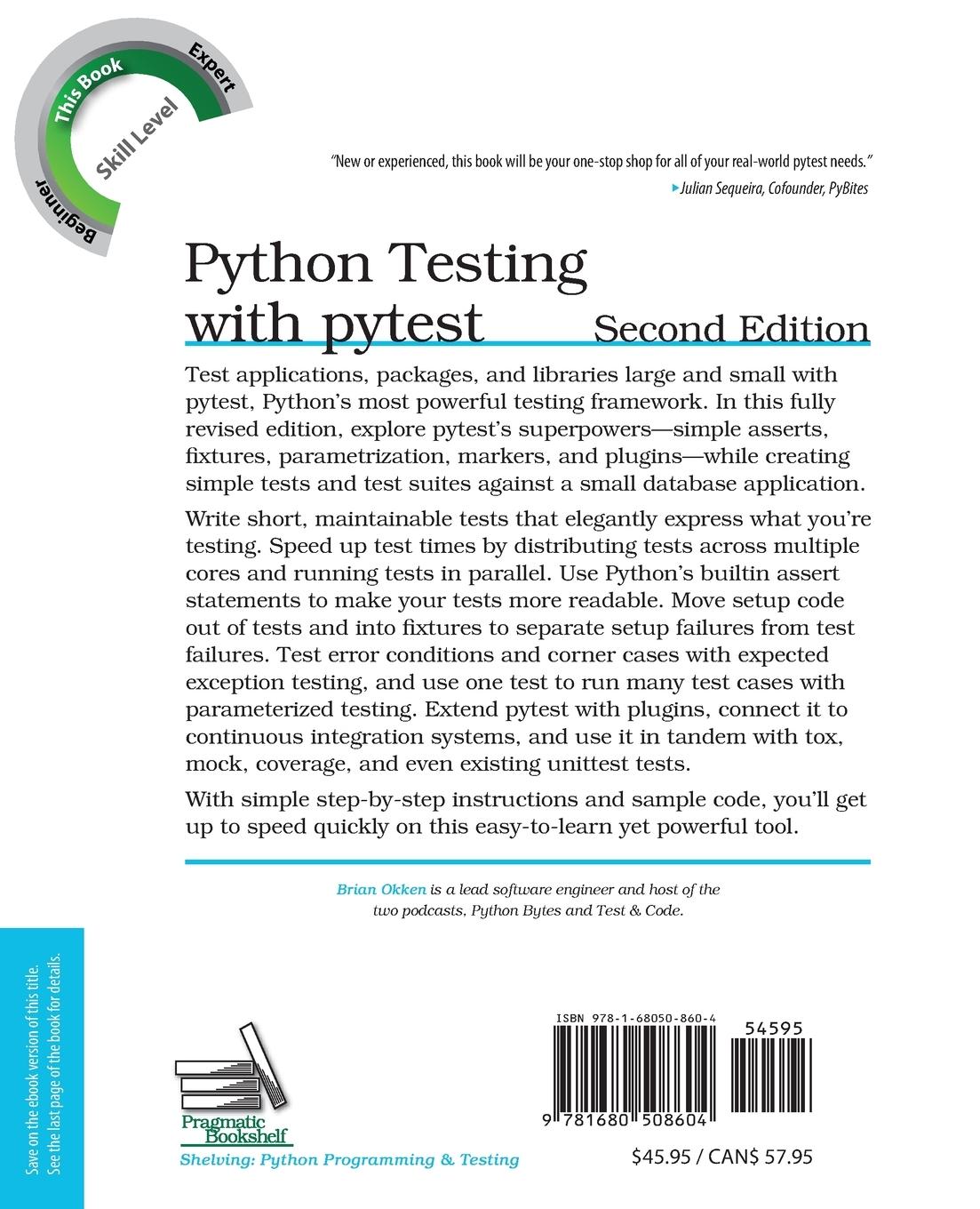 Rückseitencover Python Testing with Pytest