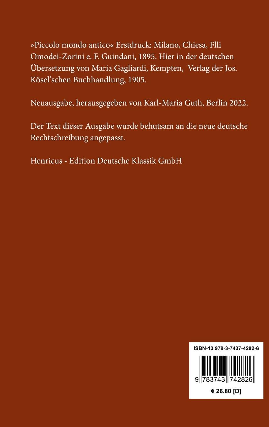 Rückseitencover Die Kleinwelt unserer Väter