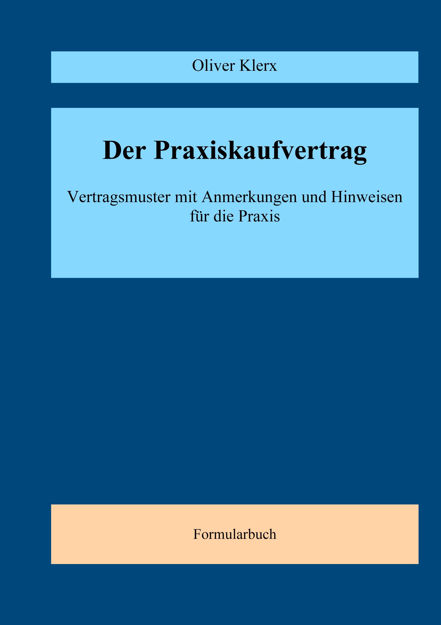 Vorderes Coverbild Der Praxiskaufvertrag