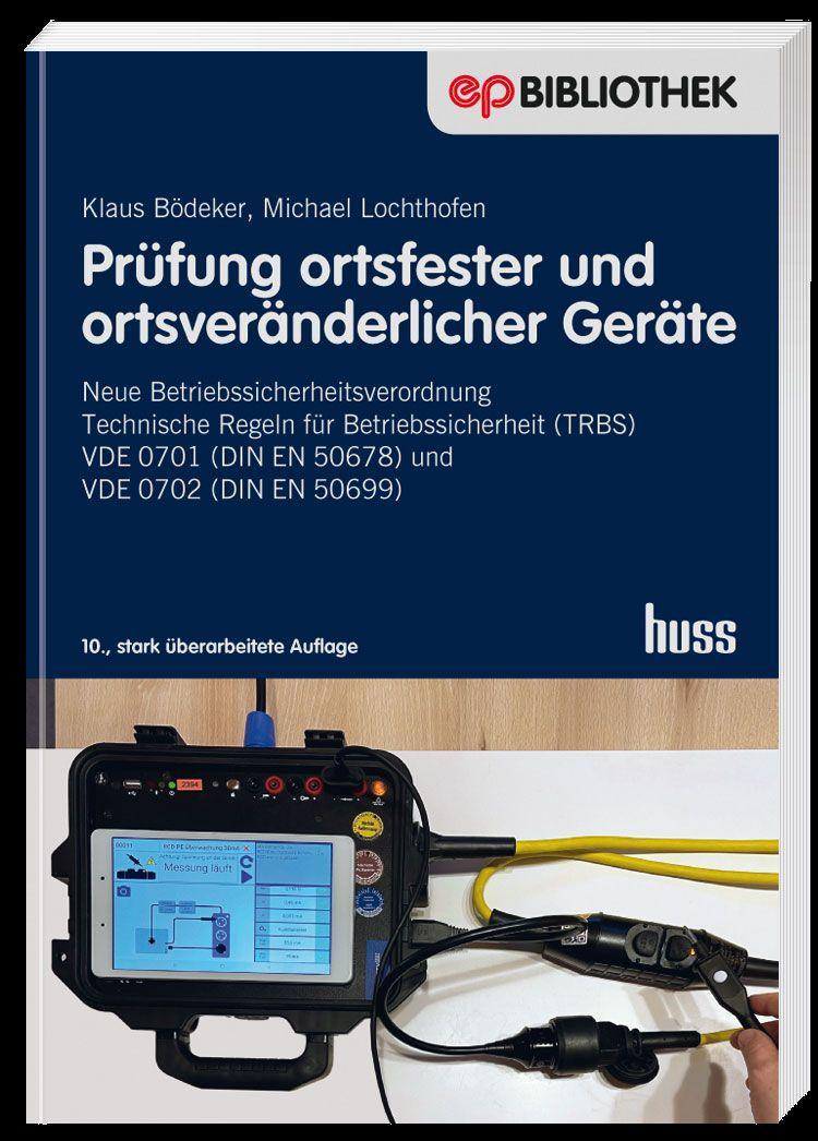Vorderes Coverbild Prüfung ortsfester und ortsveränderlicher Geräte
