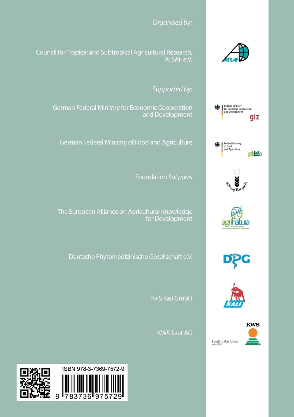 Rückseitencover Tropentag 2020 - International Research on Food Security, Natural Resource Management and Rural Development. Food and nutrition security and its resilience to global crises - Book of abstracts