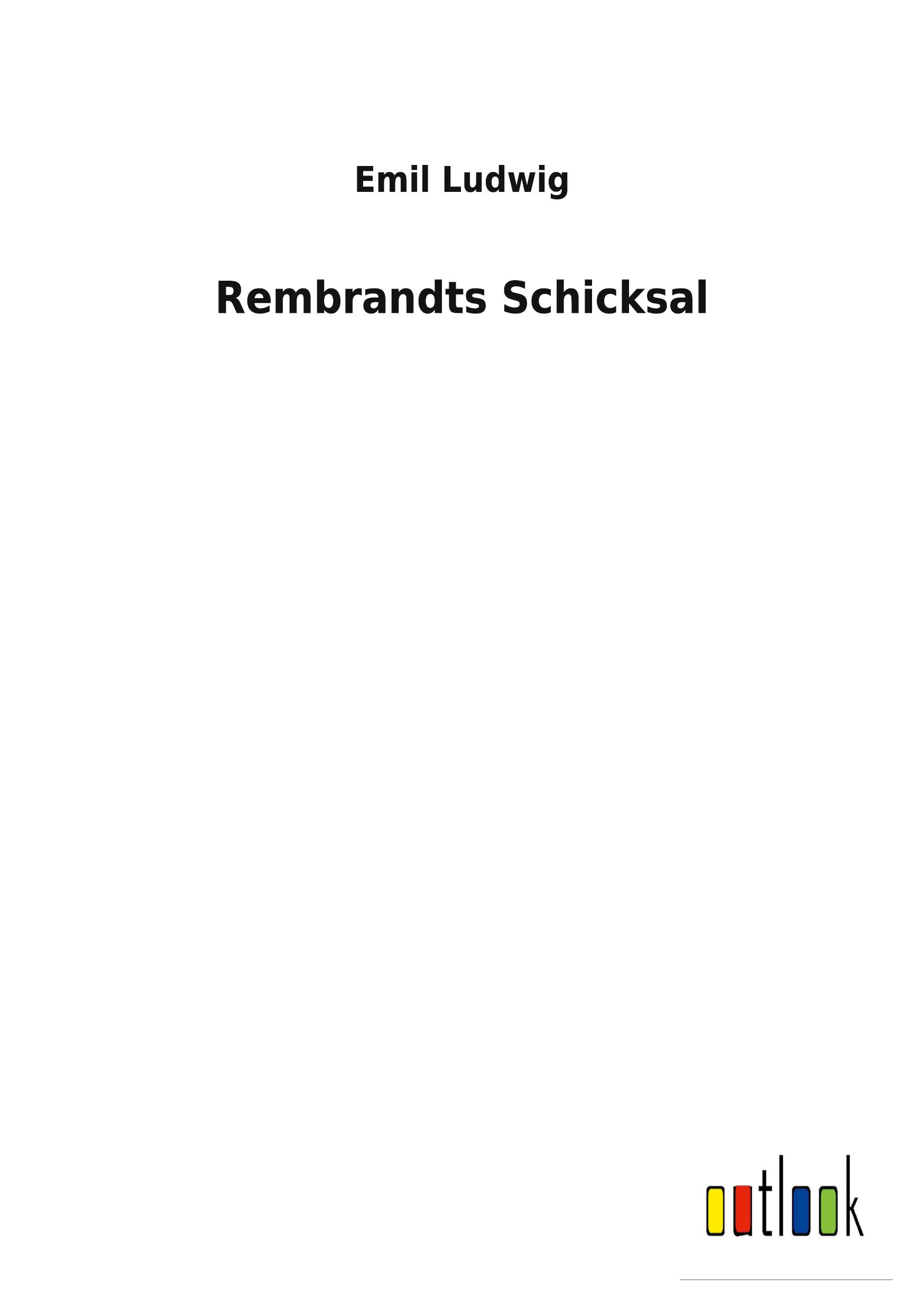 Vorderes Coverbild Rembrandts Schicksal