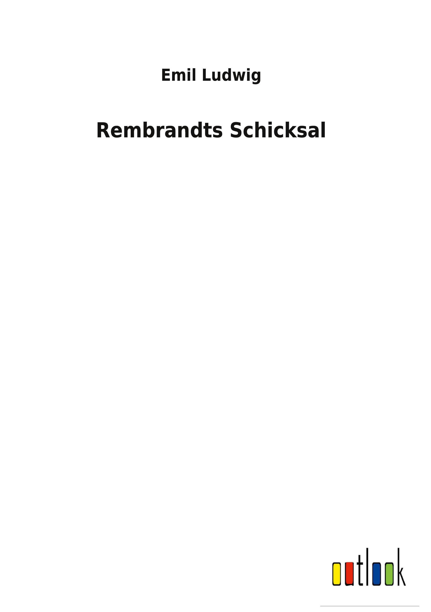 Vorderes Coverbild Rembrandts Schicksal