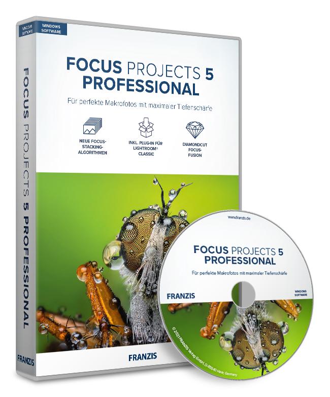Vorderes Coverbild Focus projects 5 professional (Win)