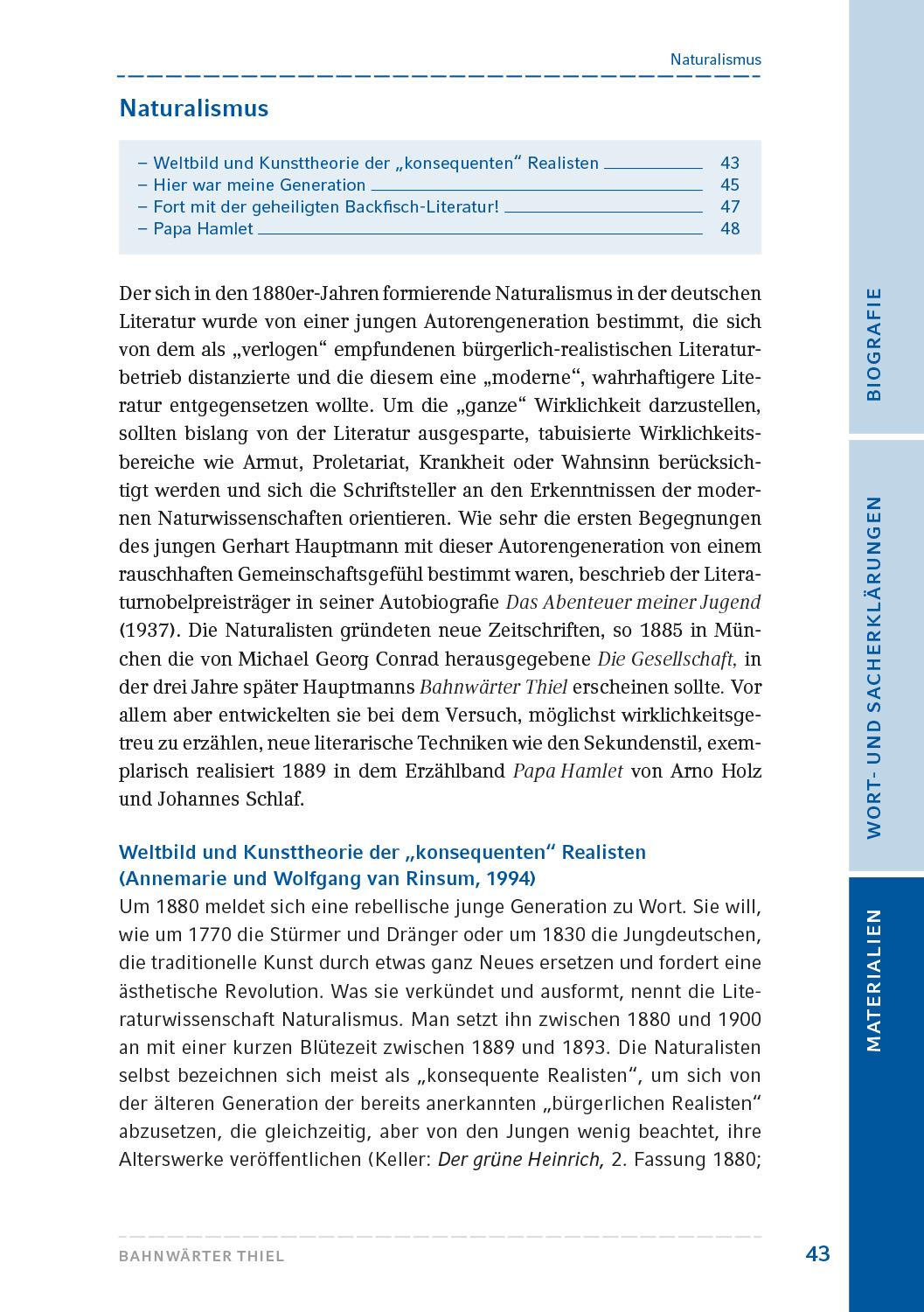 Beispielinhalt (Bild) Bahnwärter Thiel