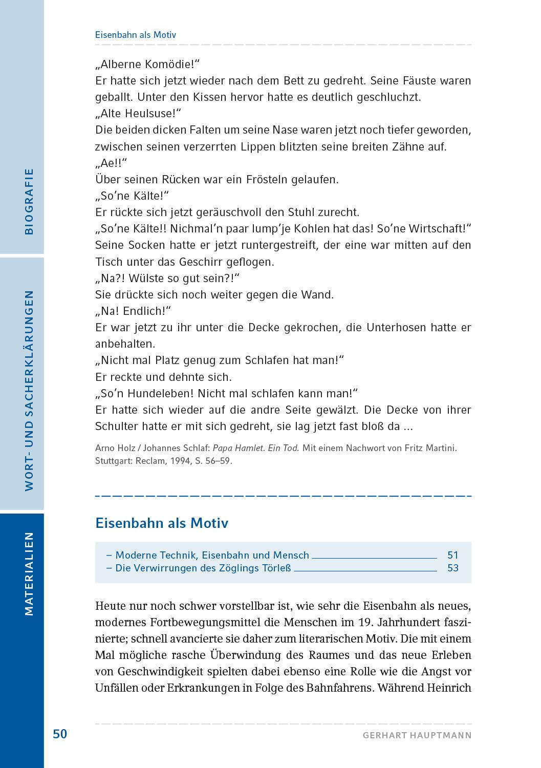 Beispielinhalt (Bild) Bahnwärter Thiel