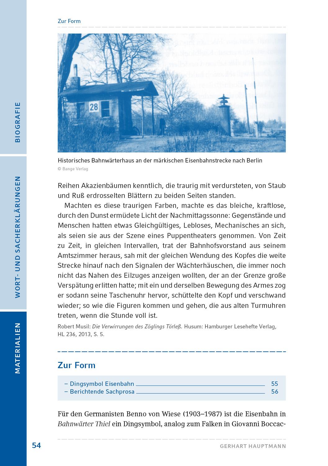 Beispielinhalt (Bild) Bahnwärter Thiel