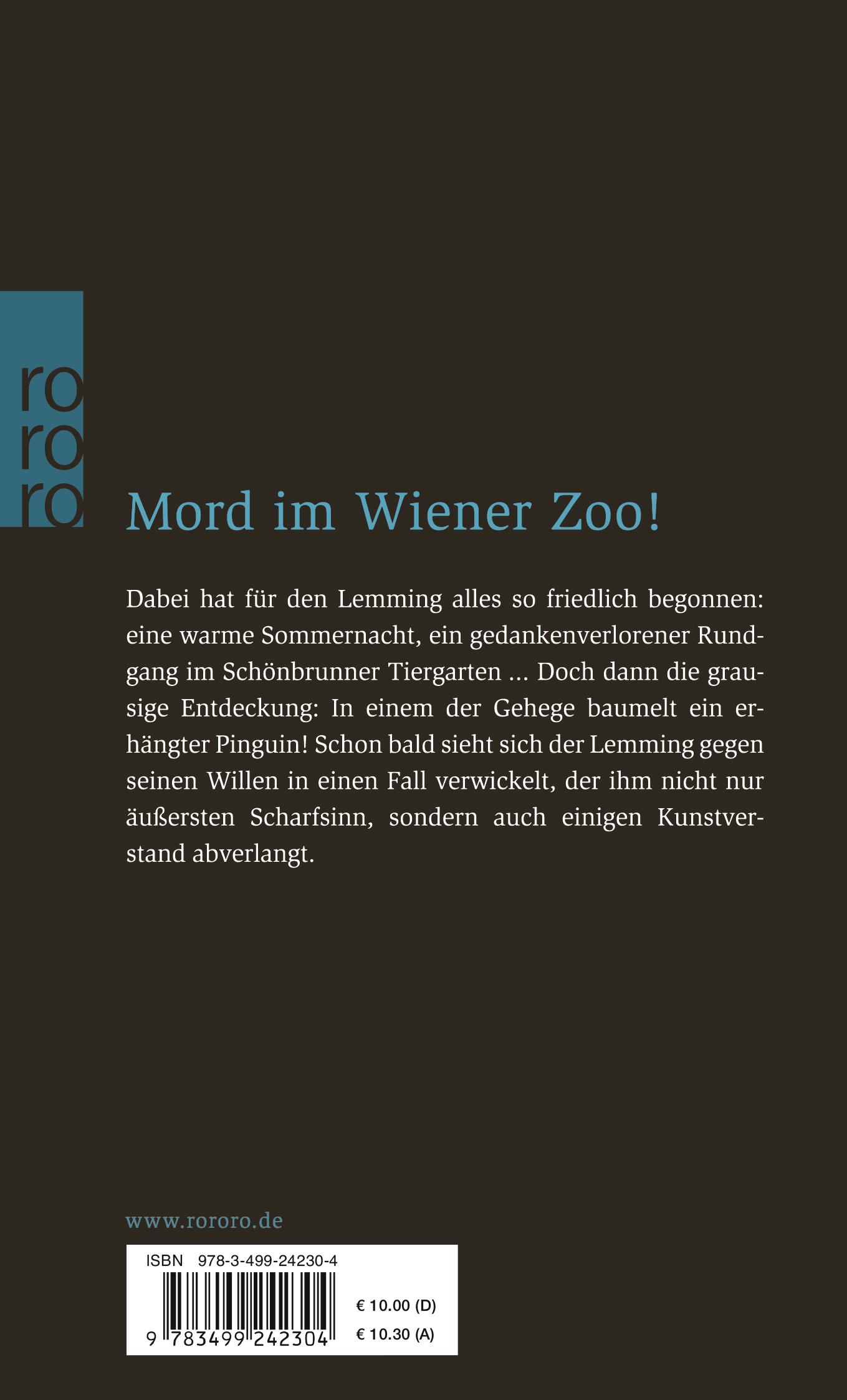 Rückseitencover Das Schweigen des Lemming: Lemmings dritter Fall