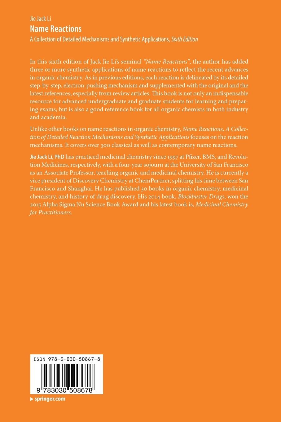 Rückseitencover Name Reactions