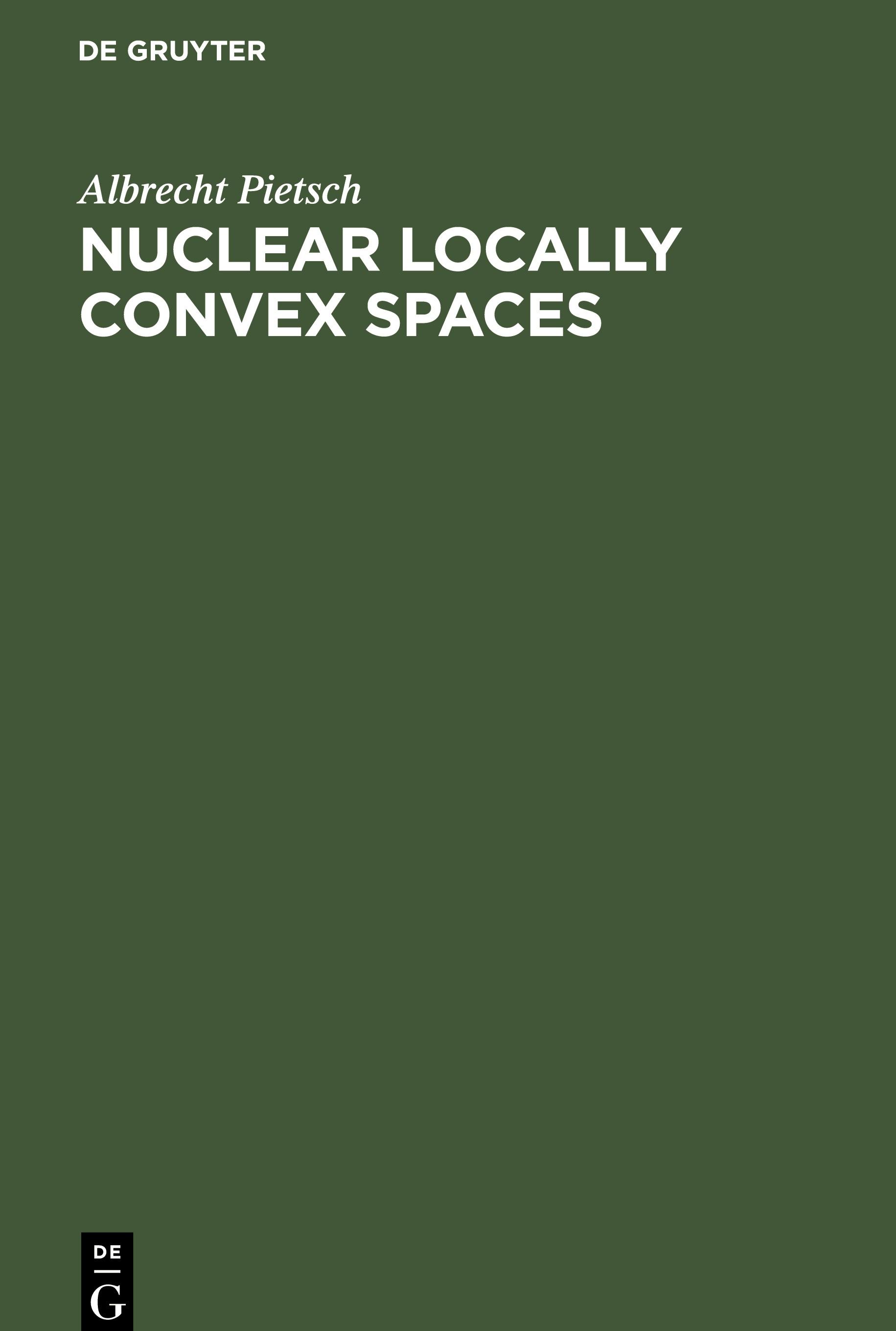 Vorderes Coverbild Nuclear Locally Convex Spaces