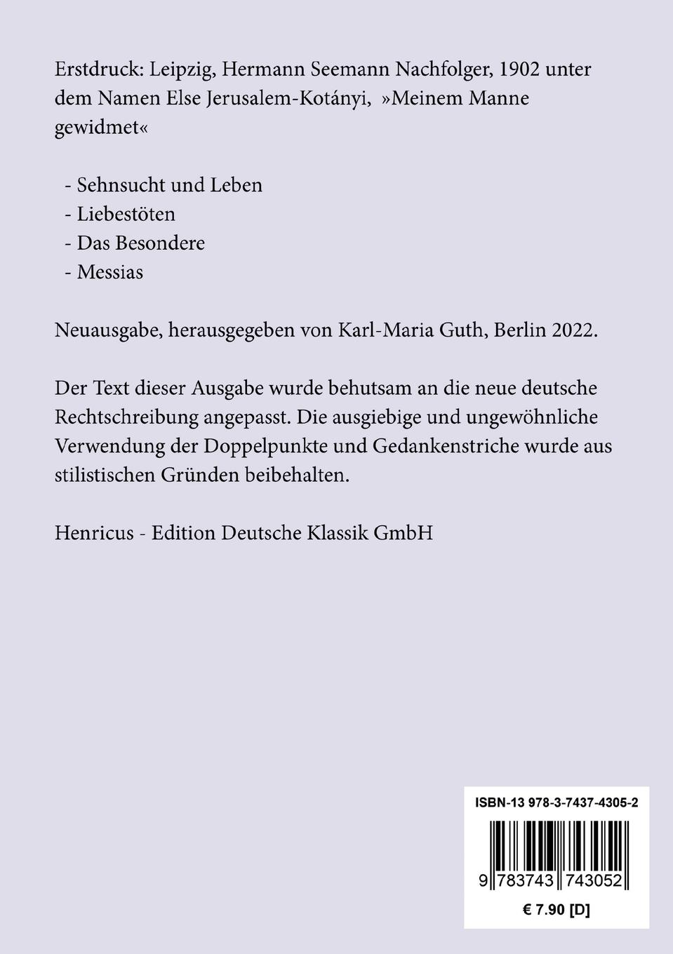 Rückseitencover Komödie der Sinne
