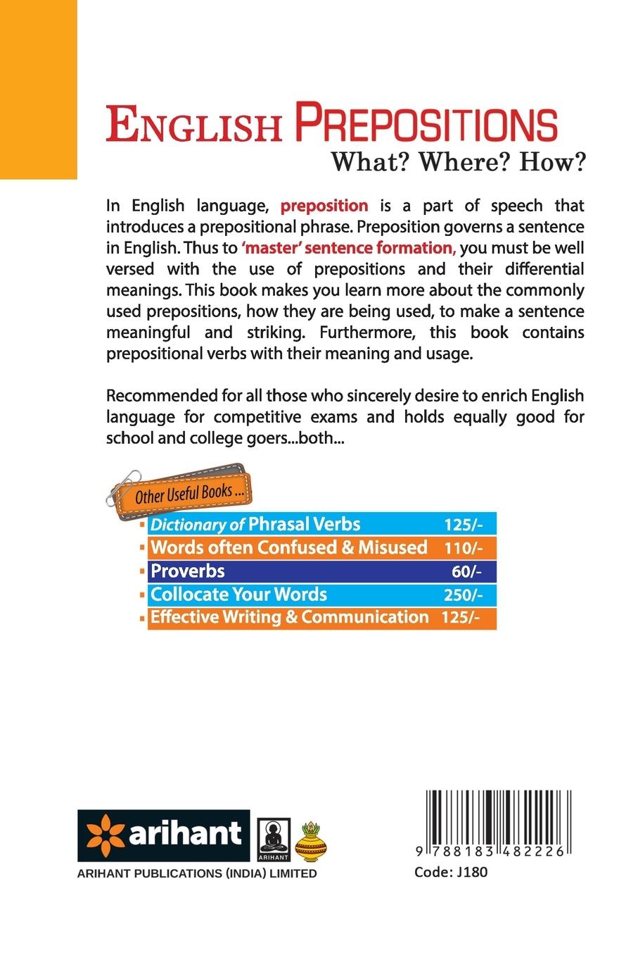 Rückseitencover English Prepositions