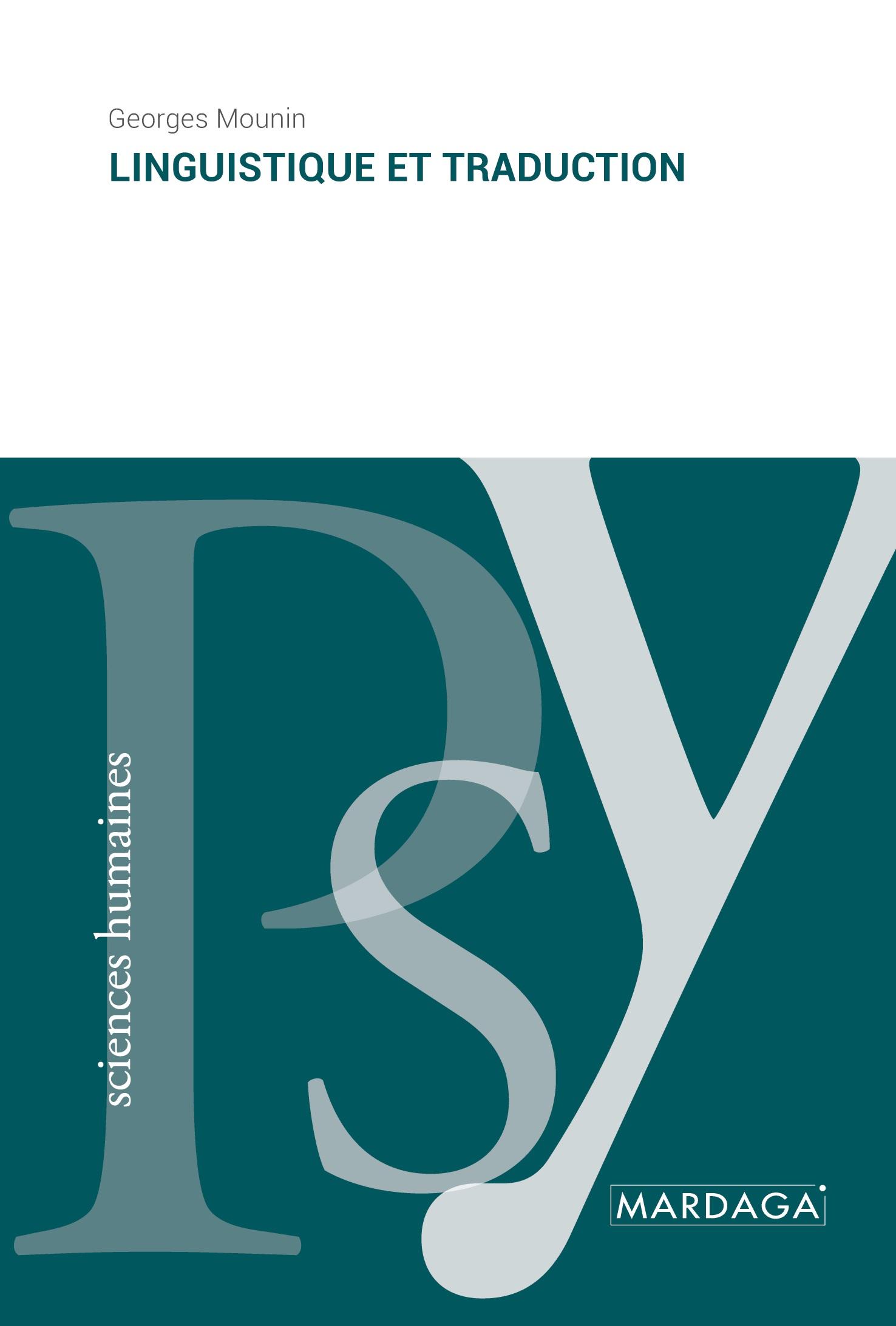Vorderes Coverbild Linguistique et traduction