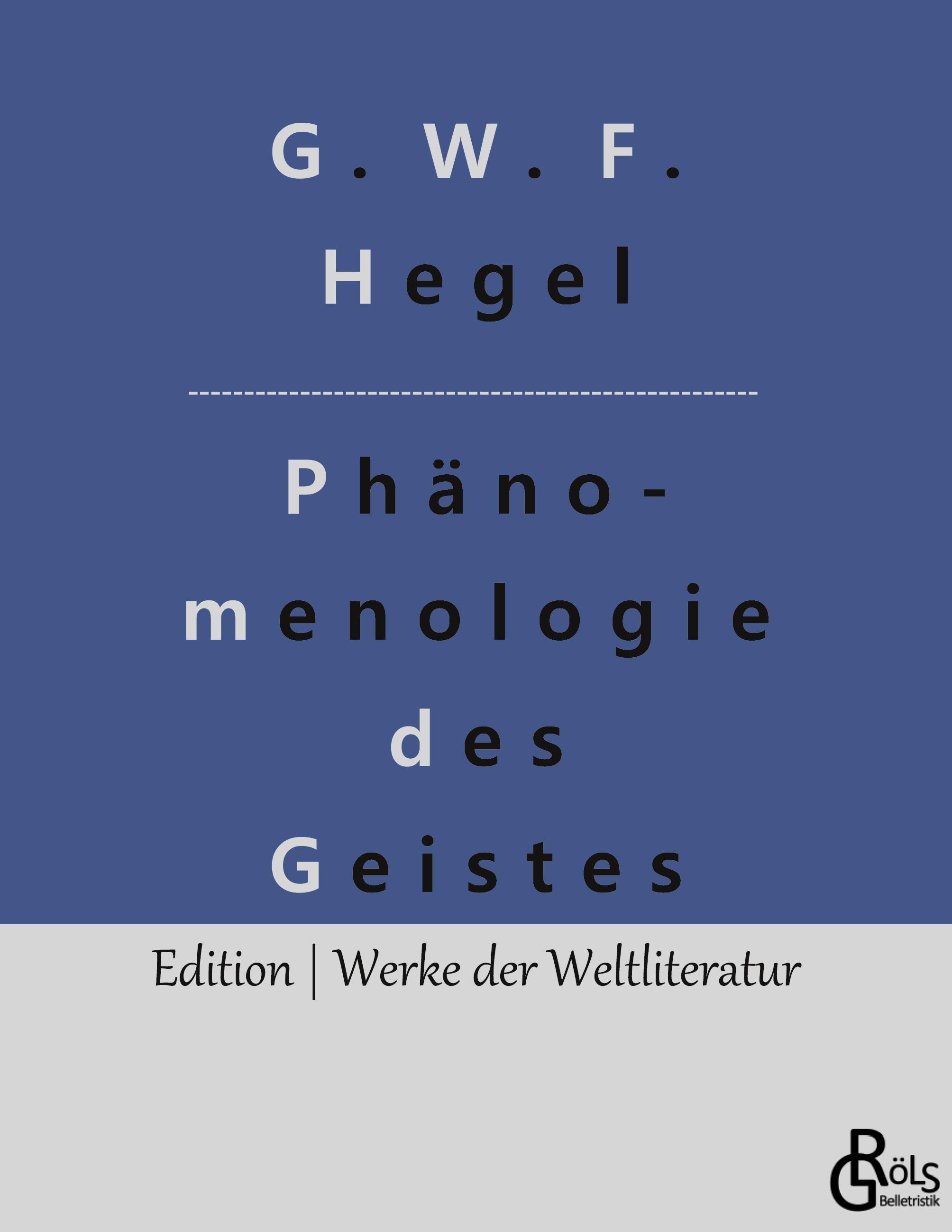 Vorderes Coverbild Phänomenologie des Geistes