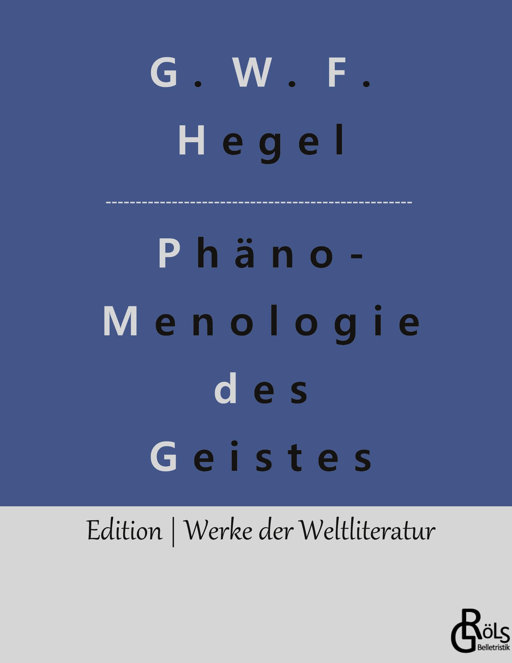 Vorderes Coverbild Phänomenologie des Geistes