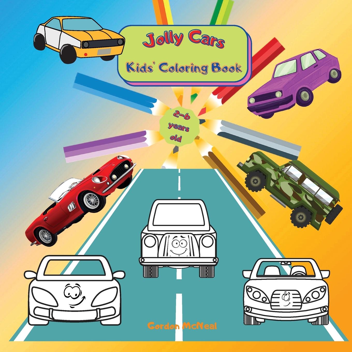 Vorderes Coverbild Jolly Cars - Kids' Coloring Book