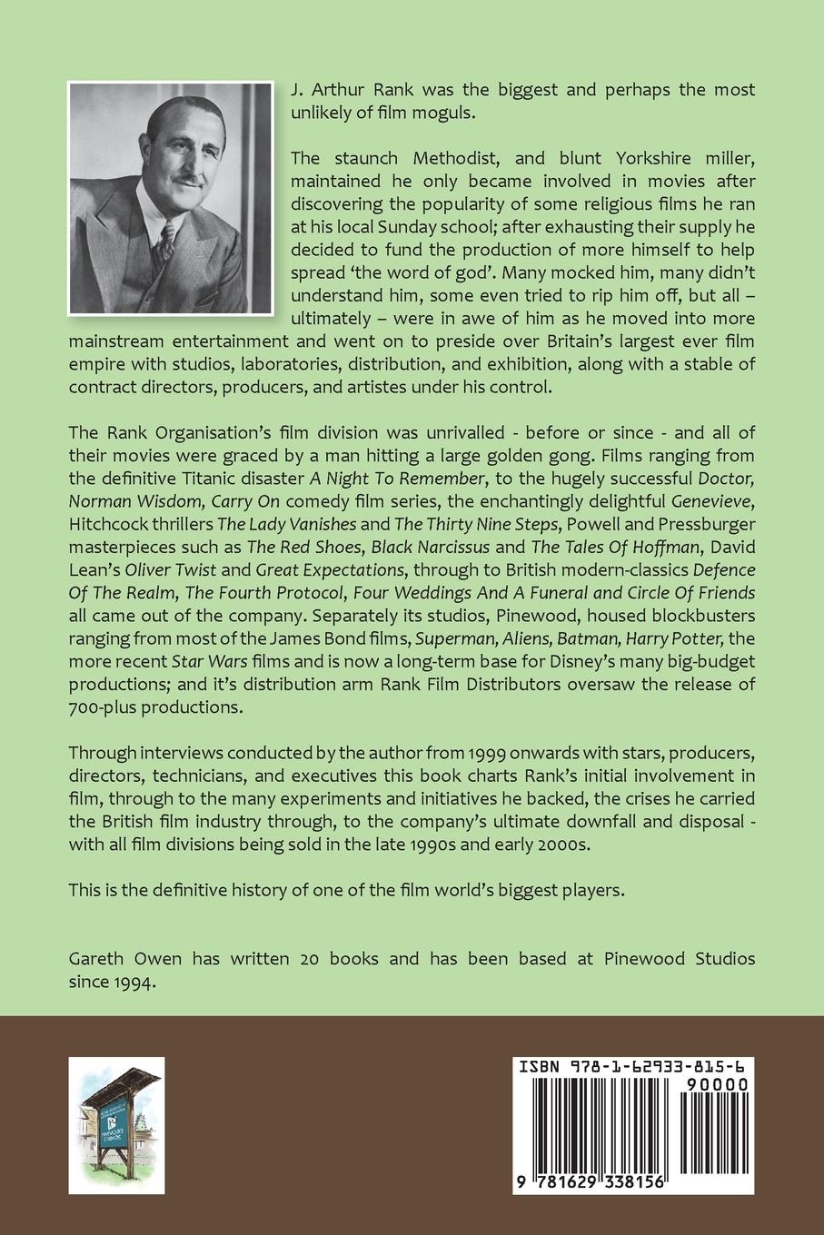 Rückseitencover J. Arthur Rank - The Rise and Fall of His Film Empire