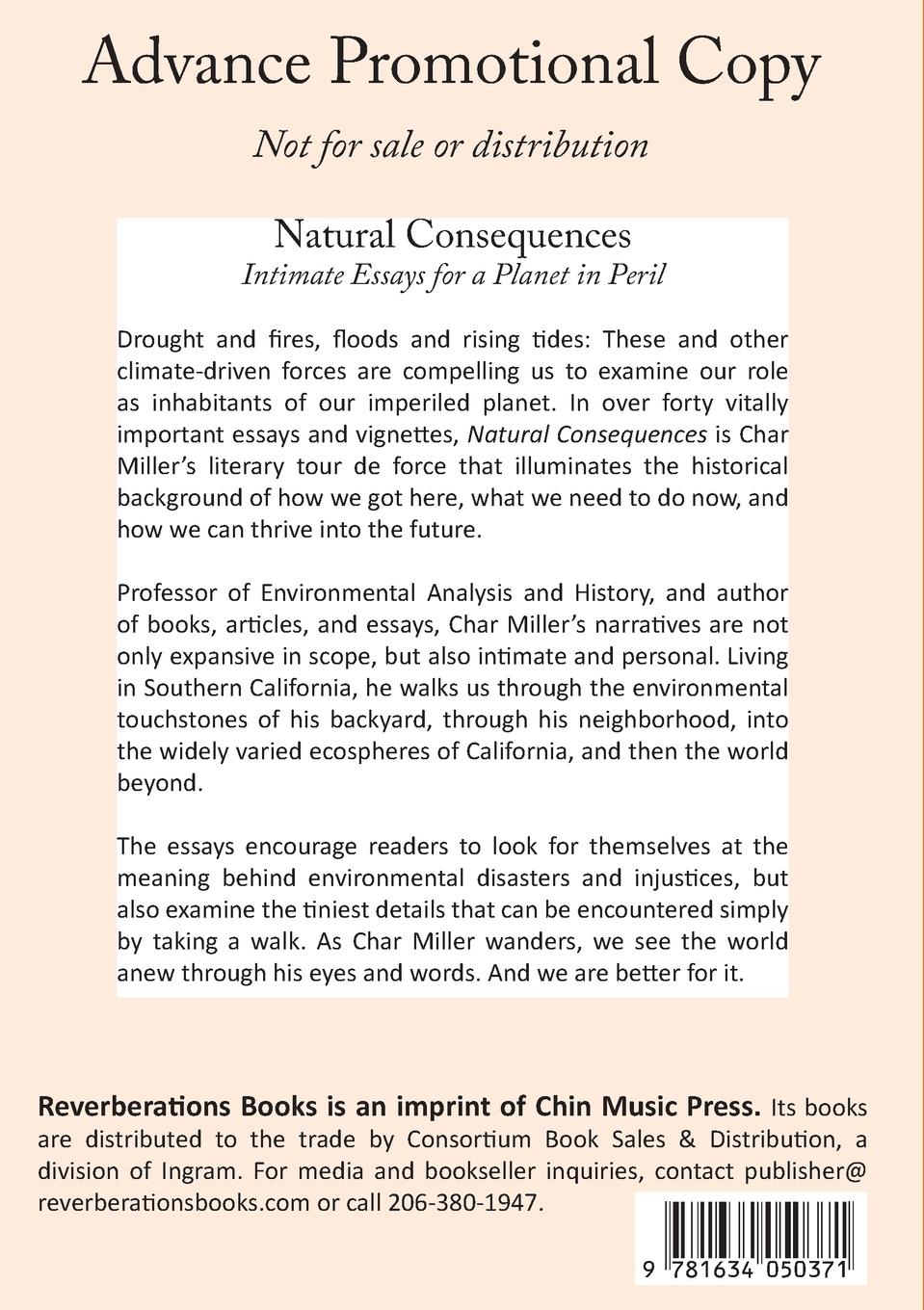 Rückseitencover Natural Consequences: Intimate Essays for a Planet in Peril
