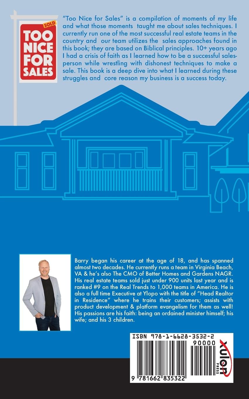 Rückseitencover Too Nice For Sales: A Practical Guide to Ethical Lead Conversion