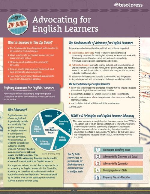 Vorderes Coverbild Tesol Zip Guide: Advocating for English Learners (Pack of 10)