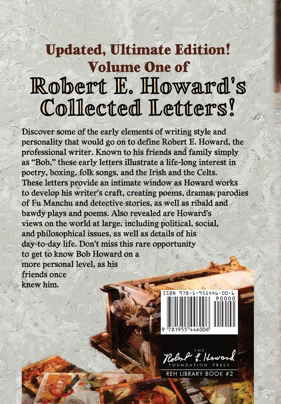 Rückseitencover The Collected Letters of Robert E. Howard, Volume 1