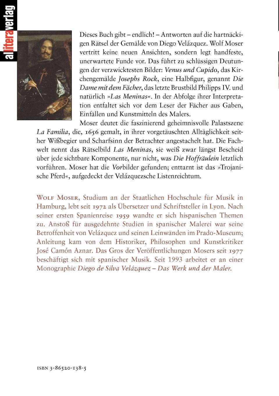 Rückseitencover Der Fall Velázquez