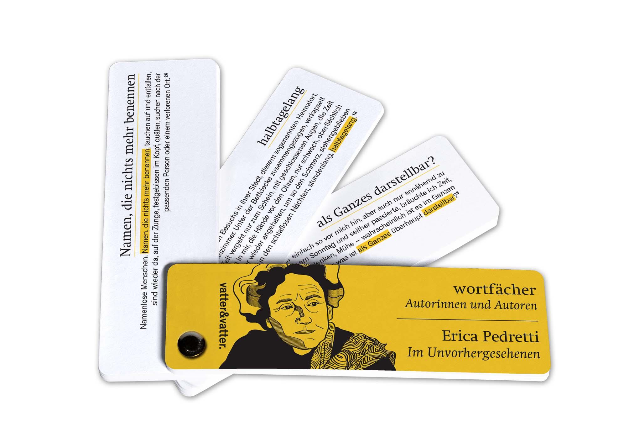 Vorderes Coverbild Wortfächer Erica Pedretti