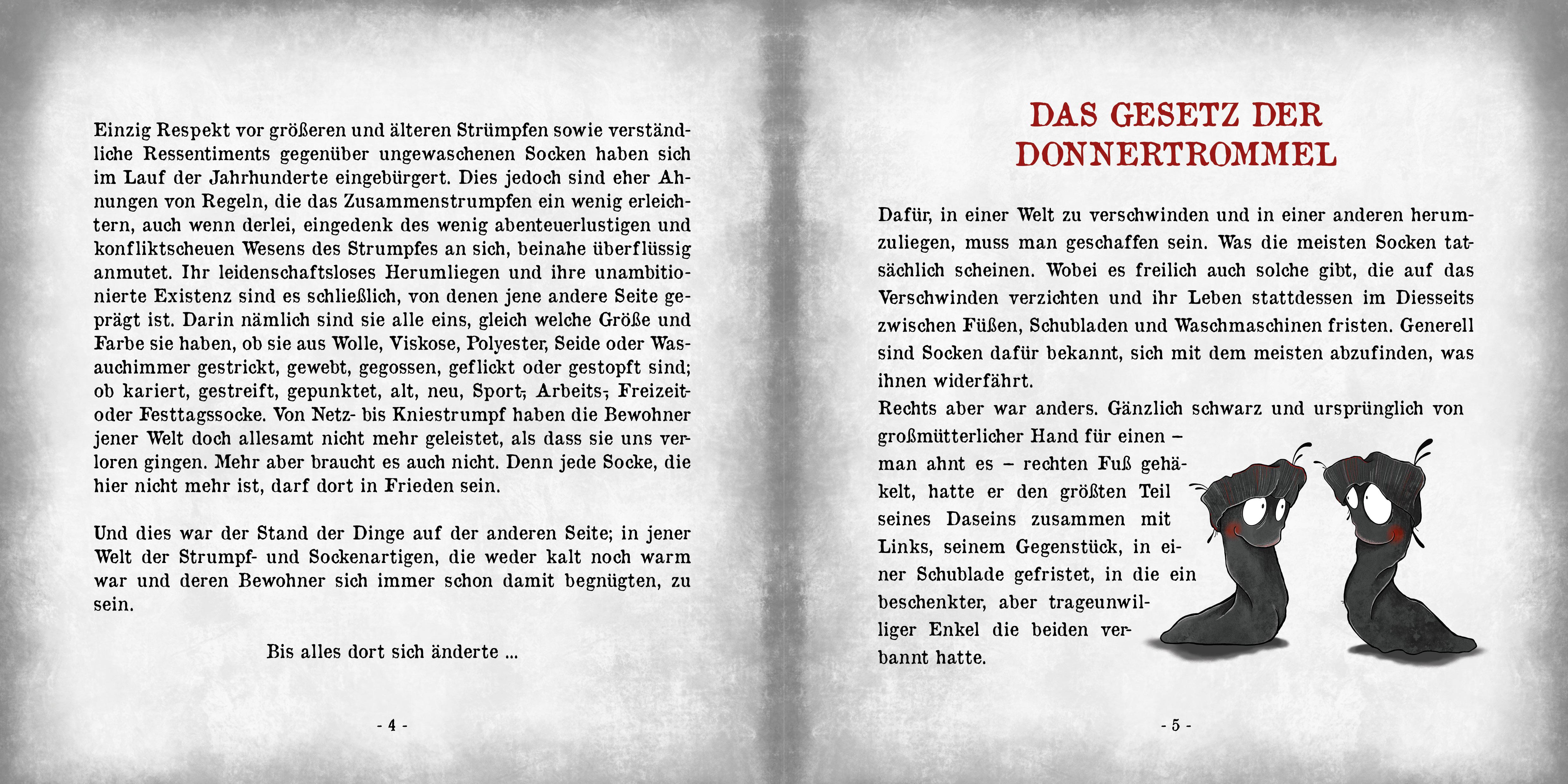 Beispielinhalt (Bild) Eine Socke namens Rechts