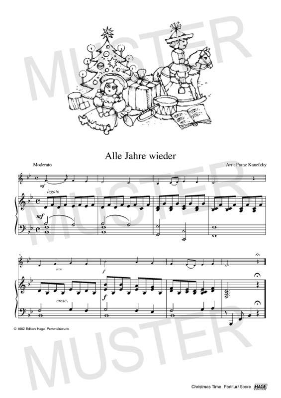 Beispielinhalt (Bild) Christmas Time für Querflöte und Klavier