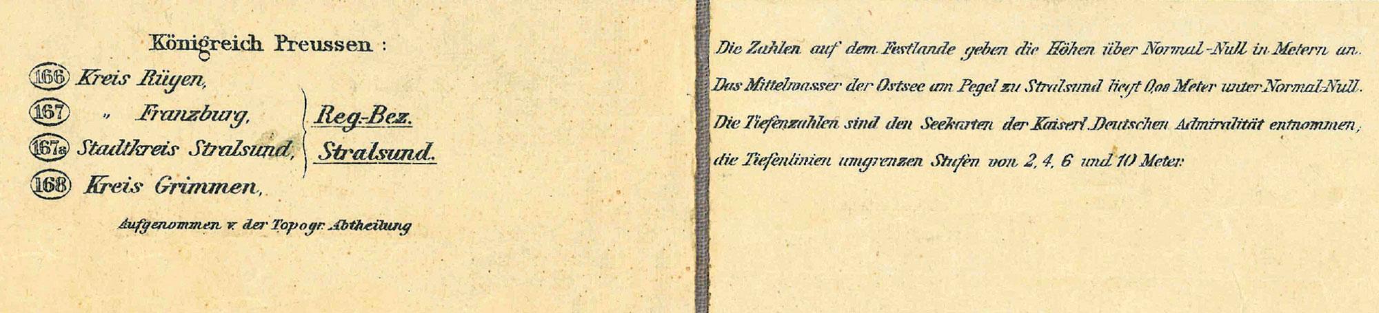 Beispielinhalt (Bild) Historische Karten: Die Insel Rügen 1889 (gerollt)