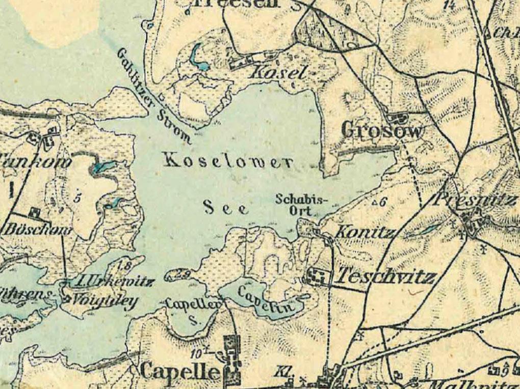 Beispielinhalt (Bild) Historische Karten: Die Insel Rügen 1889 (gerollt)