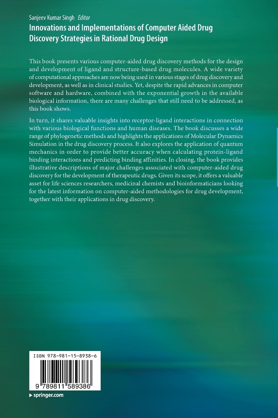 Rückseitencover Innovations and Implementations of Computer Aided Drug Discovery Strategies in Rational Drug Design