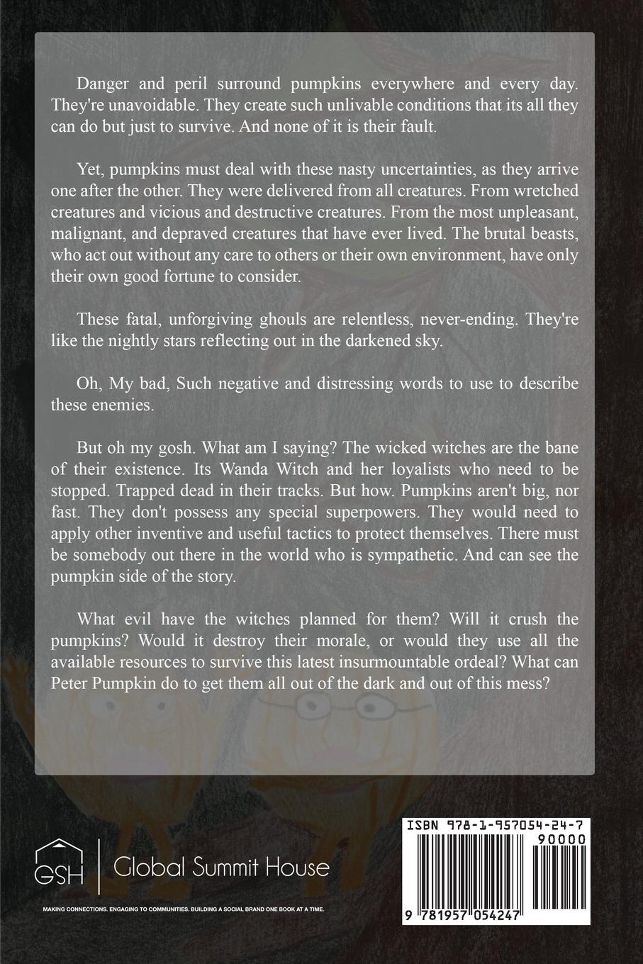 Rückseitencover PETER PUMPKIN GOES INTO THE DARK