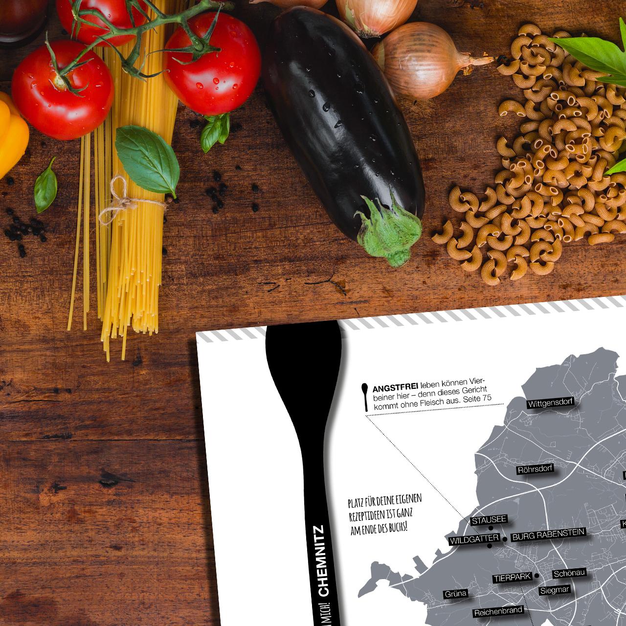 Beispielinhalt (Bild) Koch mich! Chemnitz - Das Kochbuch. 7 x 7 köstliche Rezepte aus der Kulturhauptstadt 2025