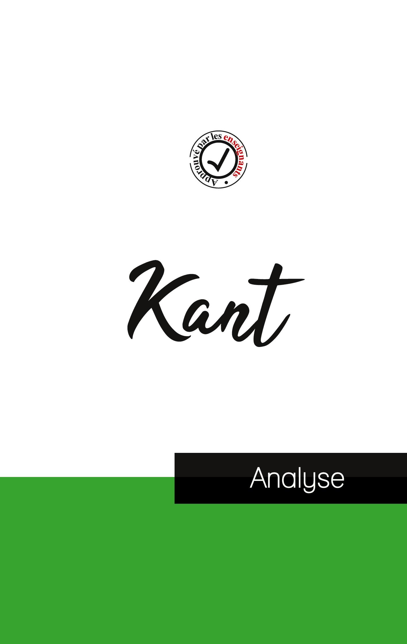 Vorderes Coverbild Emmanuel Kant (étude et analyse complète de sa pensée)