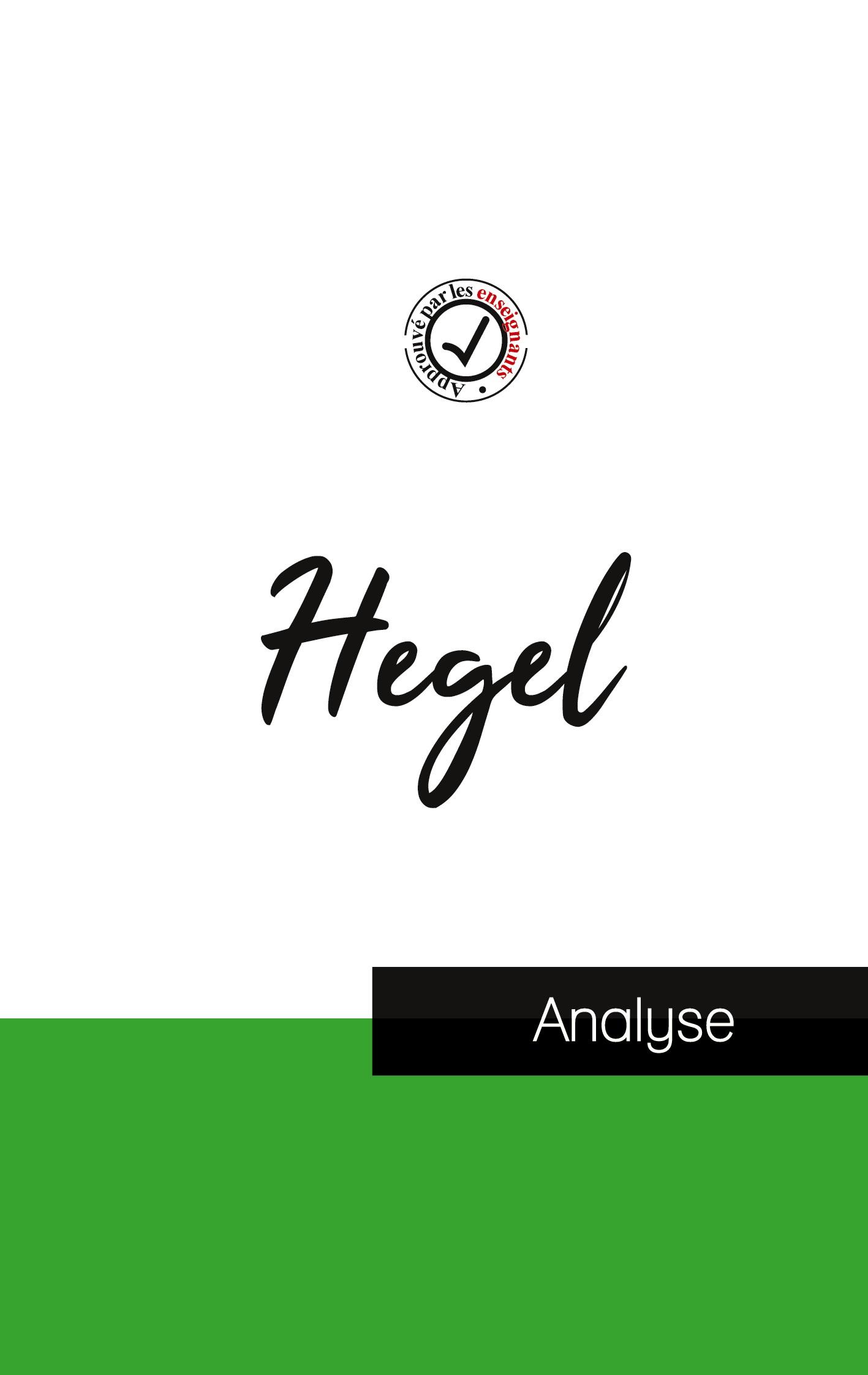 Vorderes Coverbild Hegel (étude et analyse complète de sa pensée)