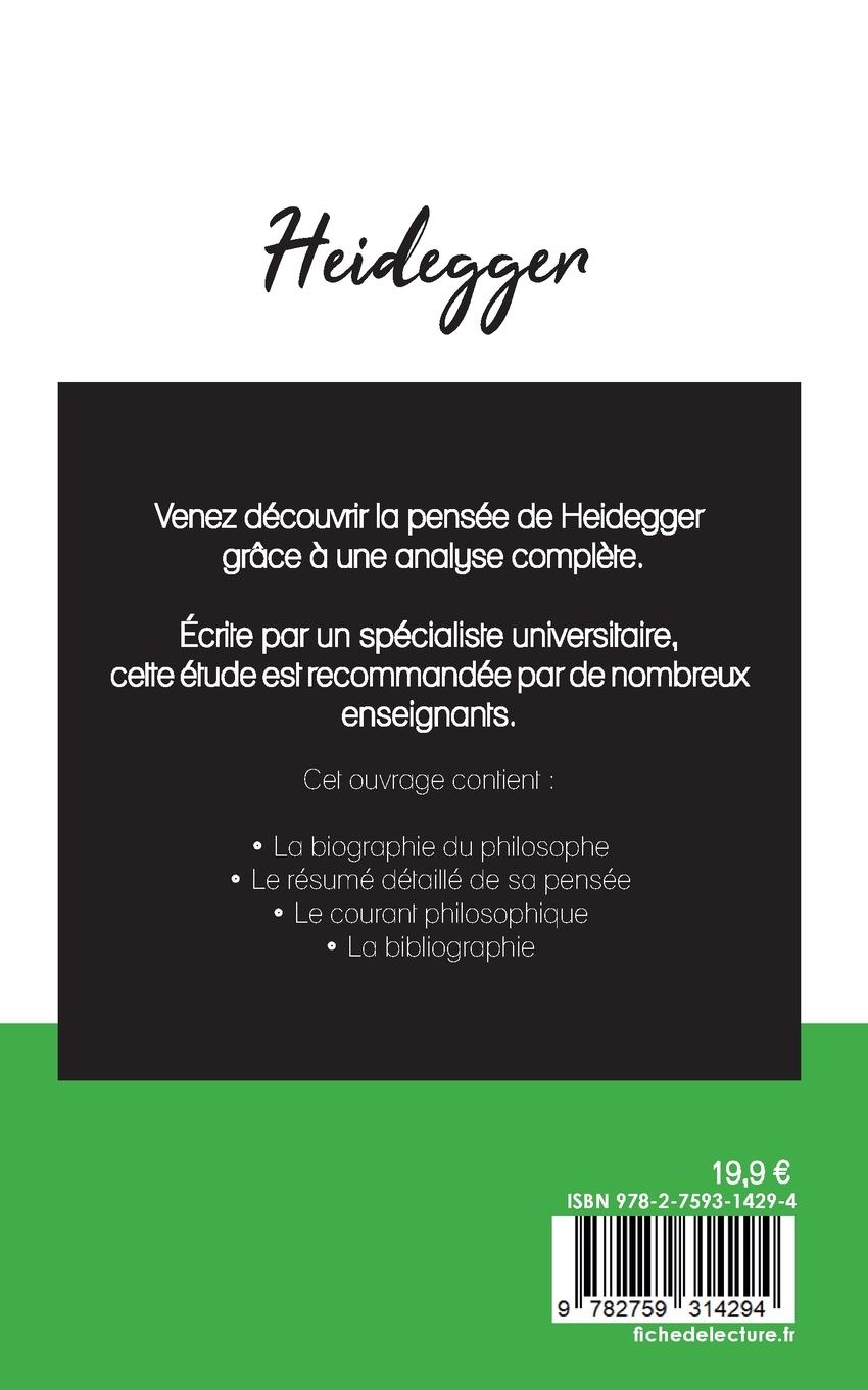Rückseitencover Heidegger (étude et analyse complète de sa pensée)