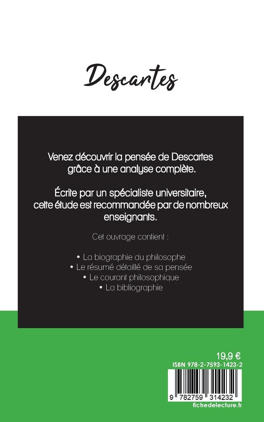Rückseitencover Descartes (étude et analyse complète de sa pensée)