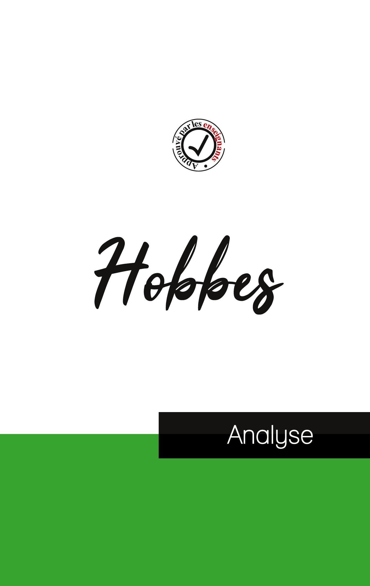 Vorderes Coverbild Hobbes (étude et analyse complète de sa pensée)