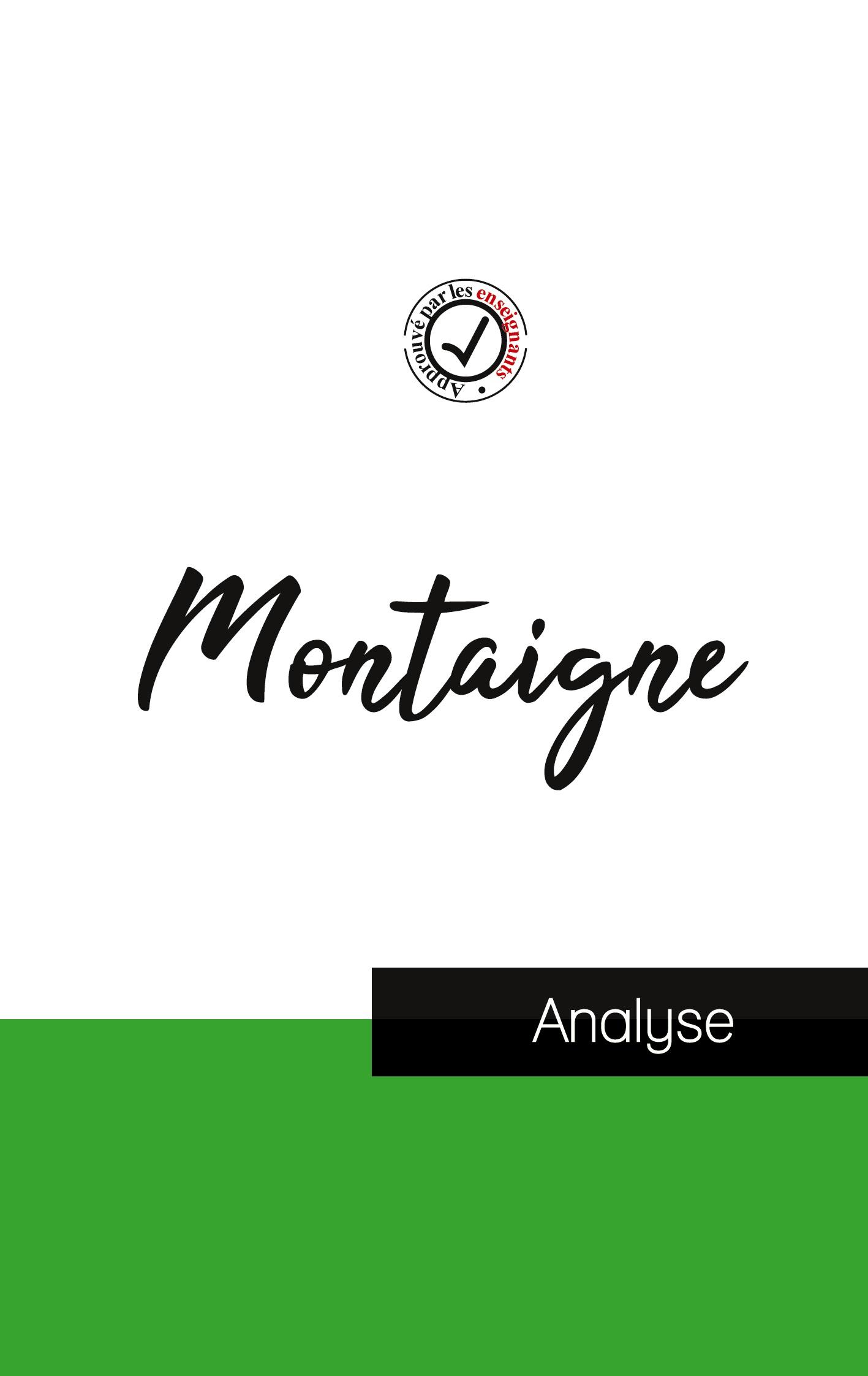 Vorderes Coverbild Montaigne (étude et analyse complète de sa pensée)