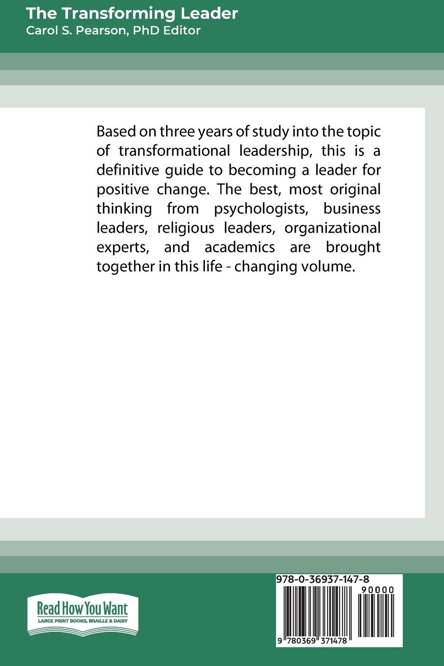 Rückseitencover The Transforming Leader