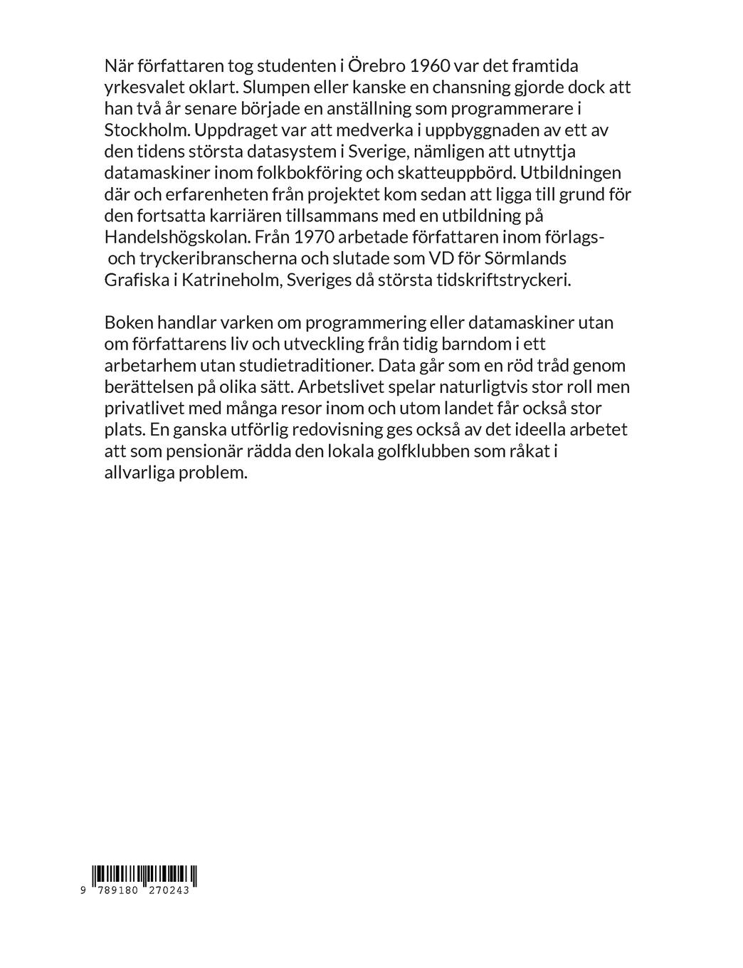 Rückseitencover Sextio år med data