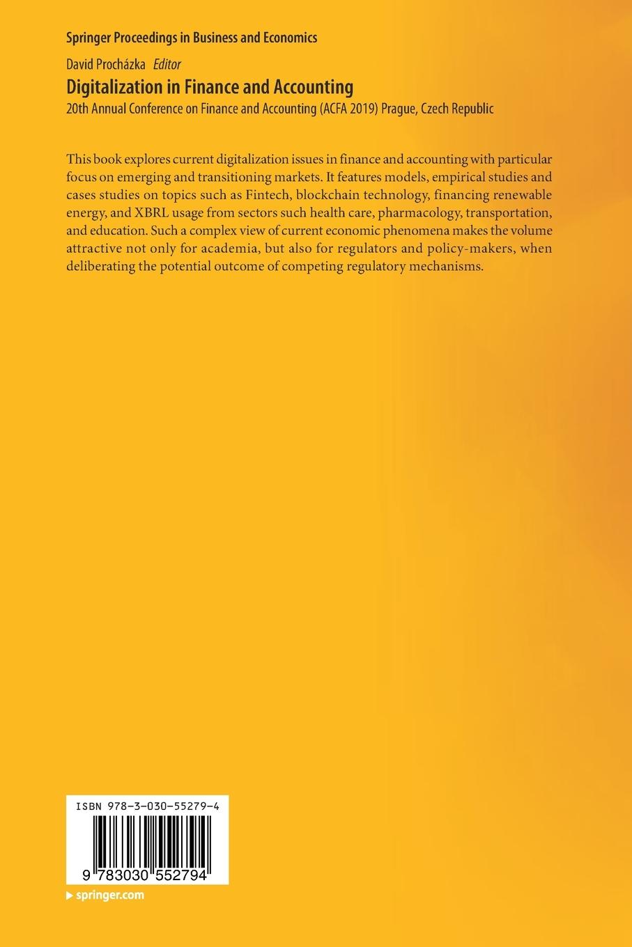 Rückseitencover Digitalization in Finance and Accounting