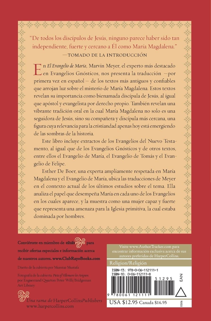 Rückseitencover El Evangelio de María