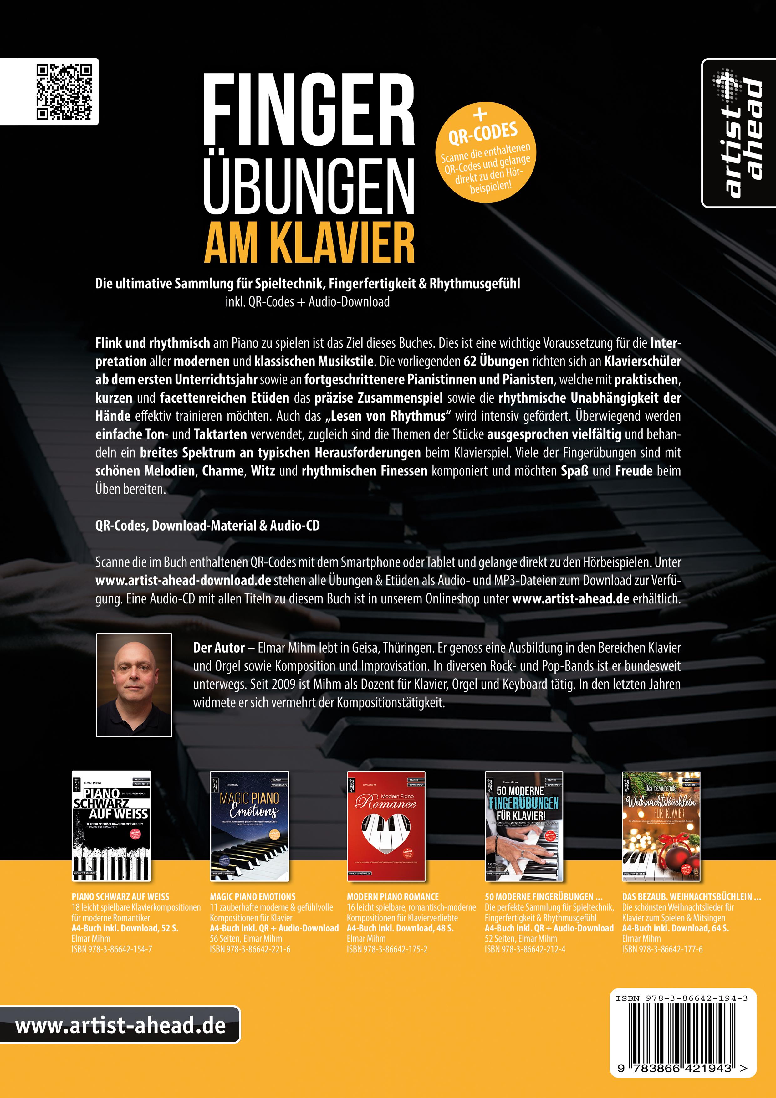 Rückseitencover Fingerübungen am Klavier