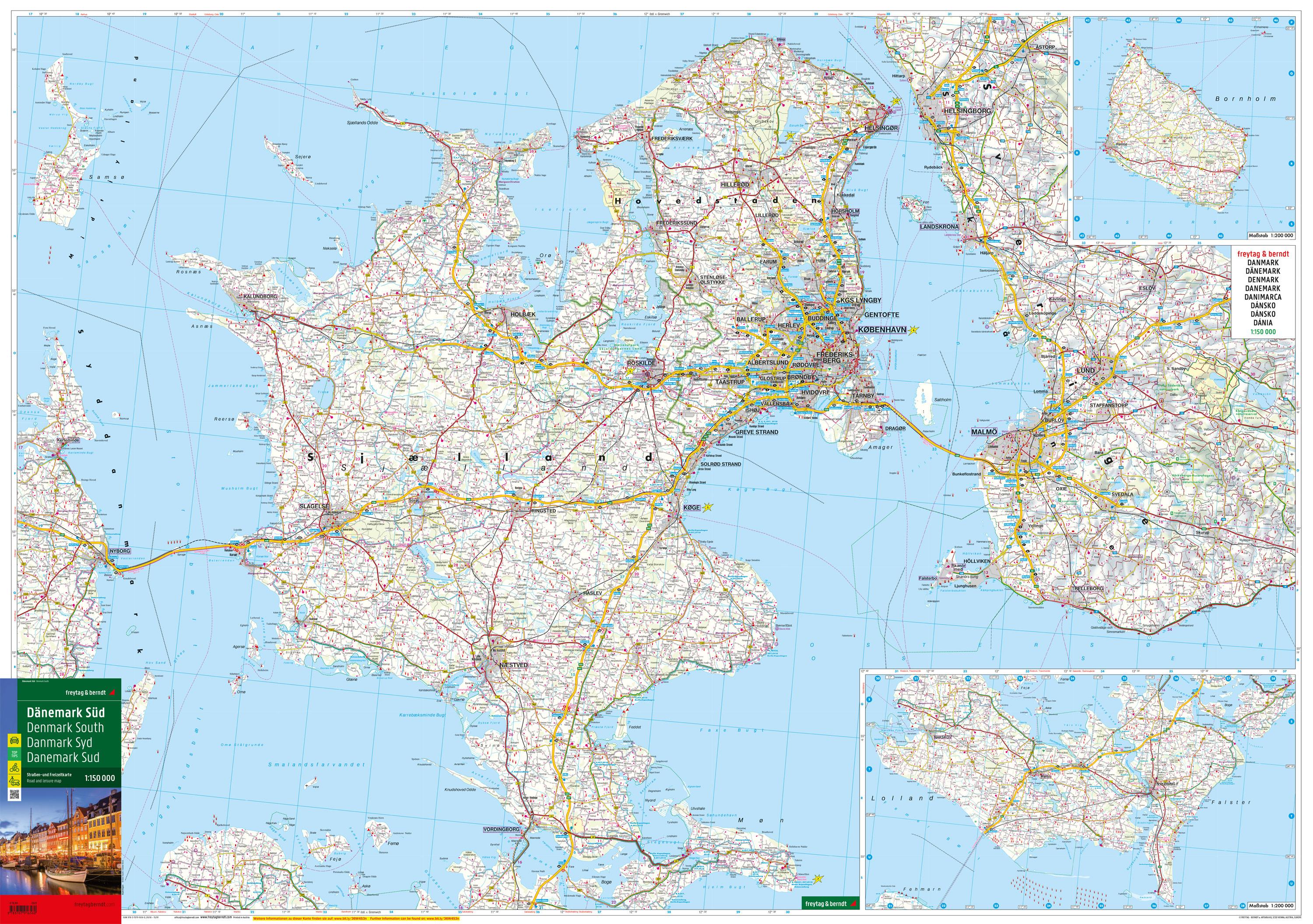 Beispielinhalt (Bild) Dänemark Nord und Süd, Straßenkarten-Set 1:150.000, freytag & berndt