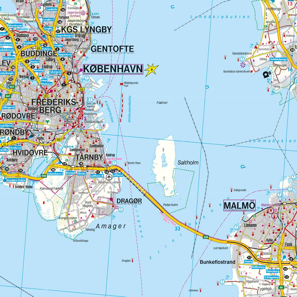Beispielinhalt (Bild) Dänemark Nord und Süd, Straßenkarten-Set 1:150.000, freytag & berndt